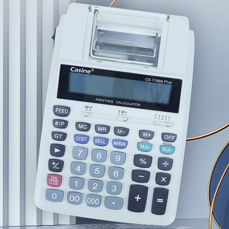 Commercial Printing Calculator - Printable Calculator 12-digit Number Company Bank