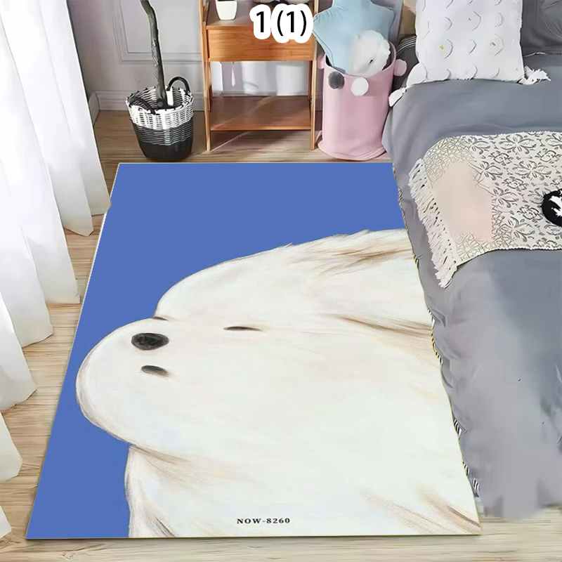 Wholesale Commercial Printing - Area Rug Non-Slip Blue Background Cute