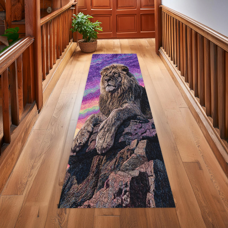 Wholesale Commercial Printing - Lion Print Runner Rug Realistic Animal