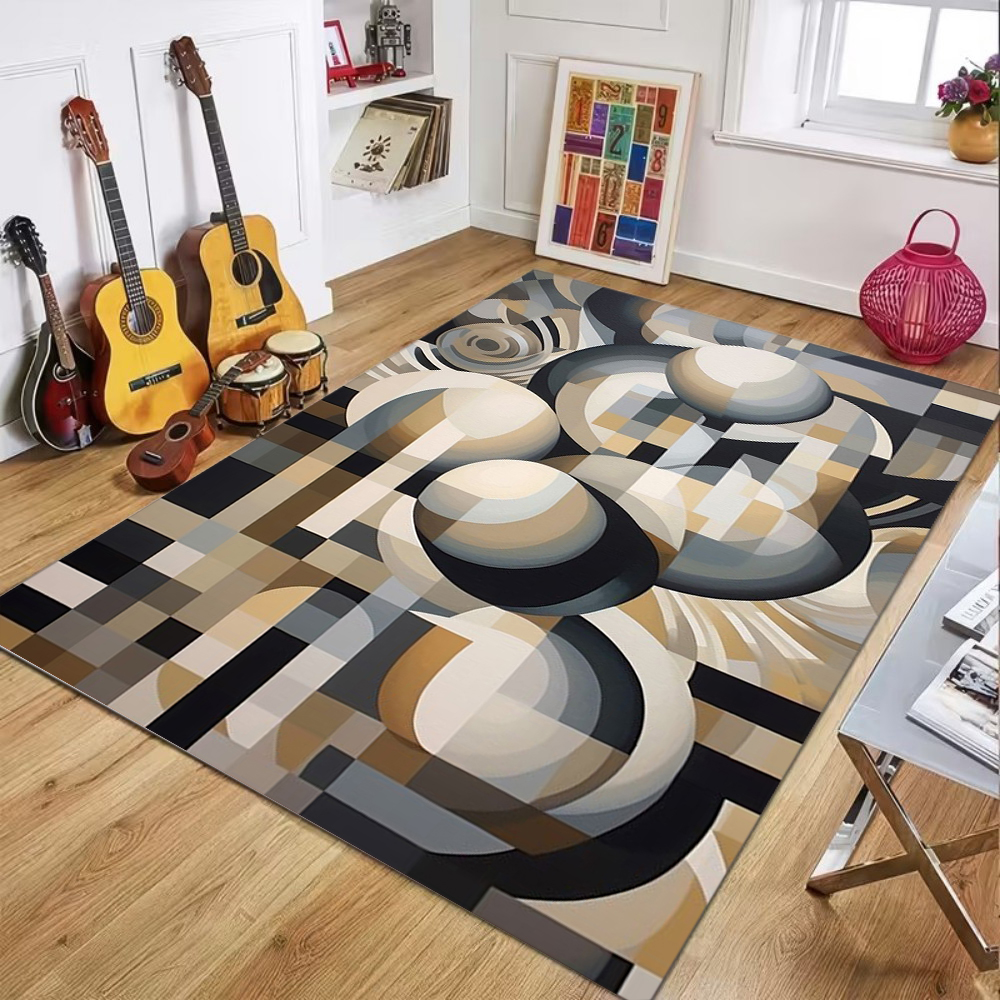 Wholesale Commercial Printing - Modern Abstract Geometric Print Area Rug