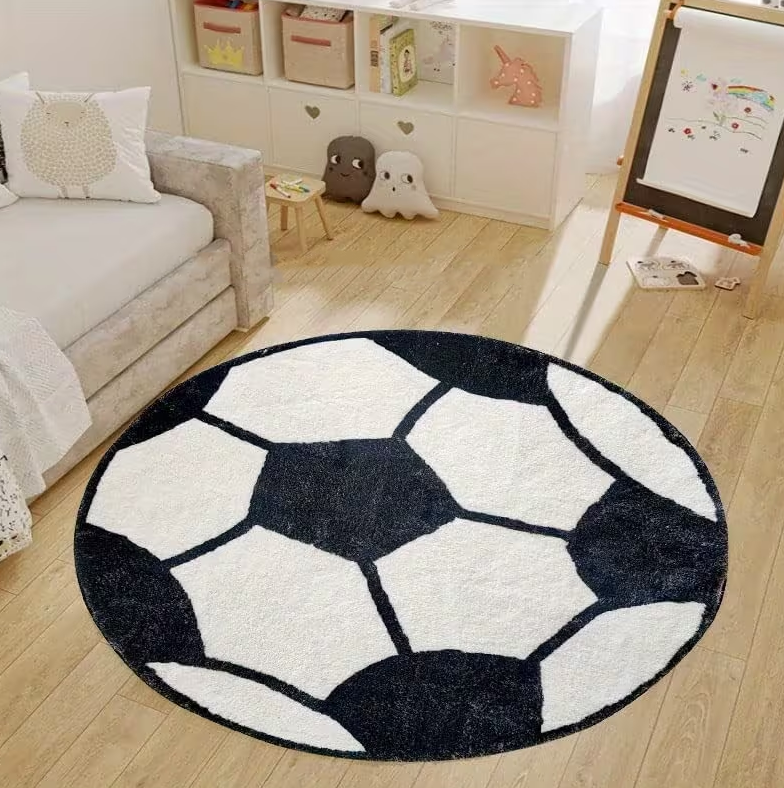 Wholesale Commercial Printing - Colorful Flannel Floor Mat with Football