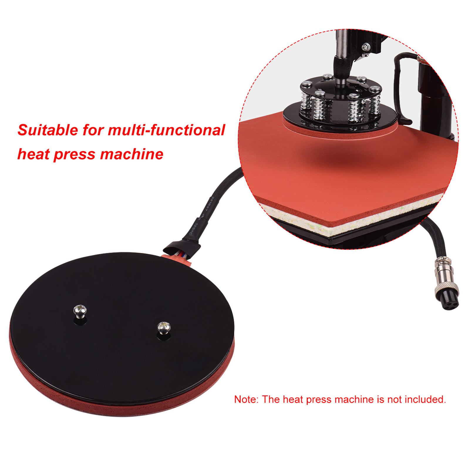15.5cm/6.1in Heat Press Plate  - Commercial Printing Press reseña y precio