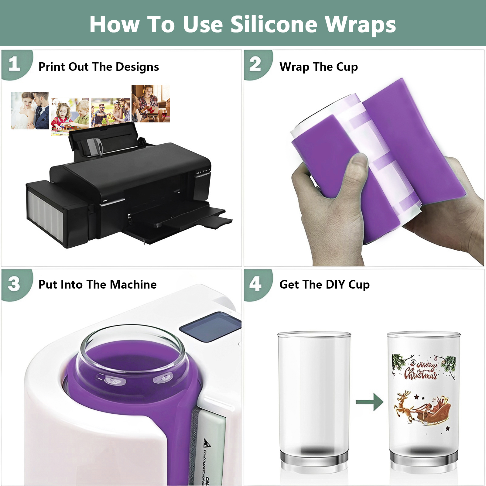3Pcs Sublimation Tumbler Wrap  - Commercial Printing Press reseña y precio