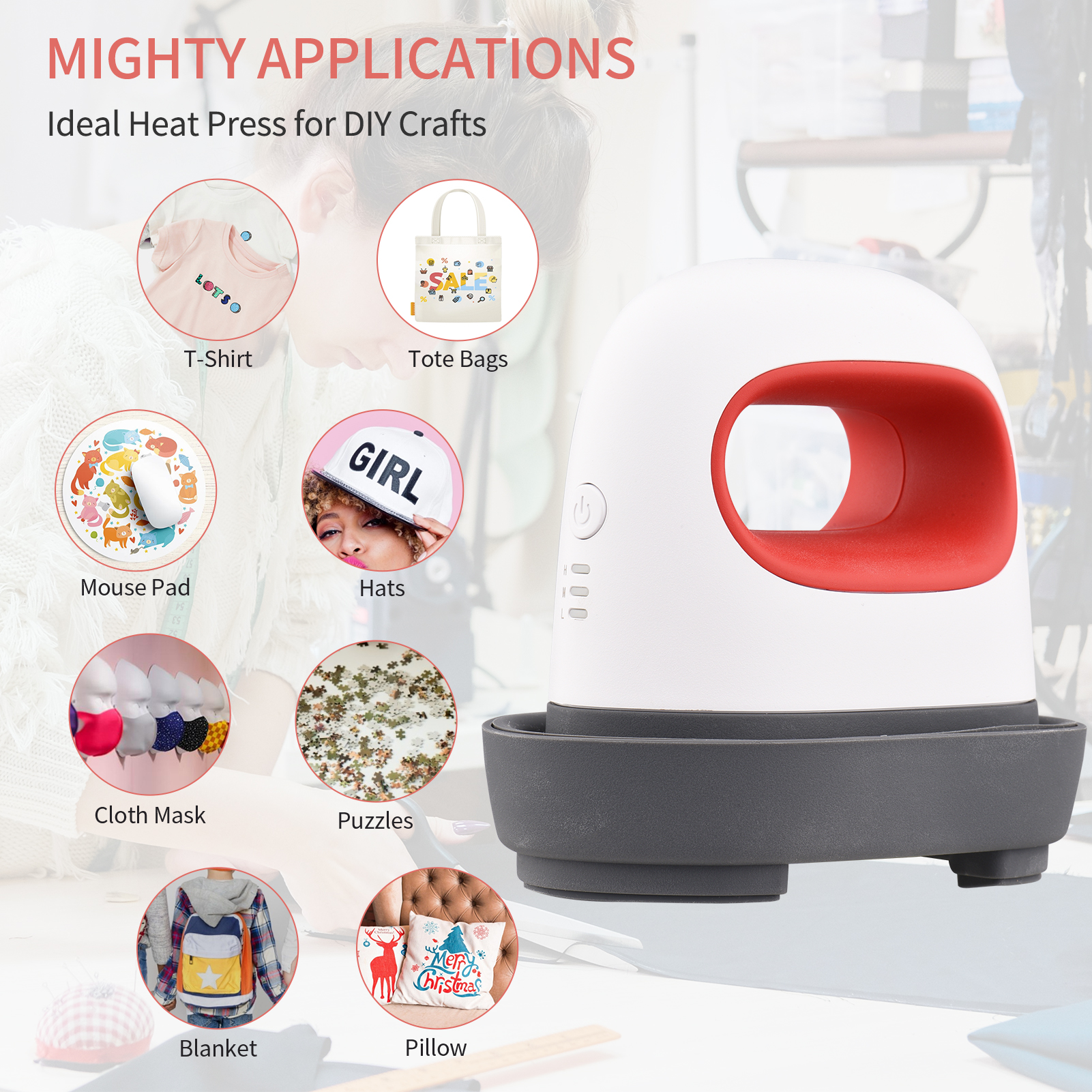 Portable 220V Mini Heat Press  - Commercial Printing Press reseña y precio