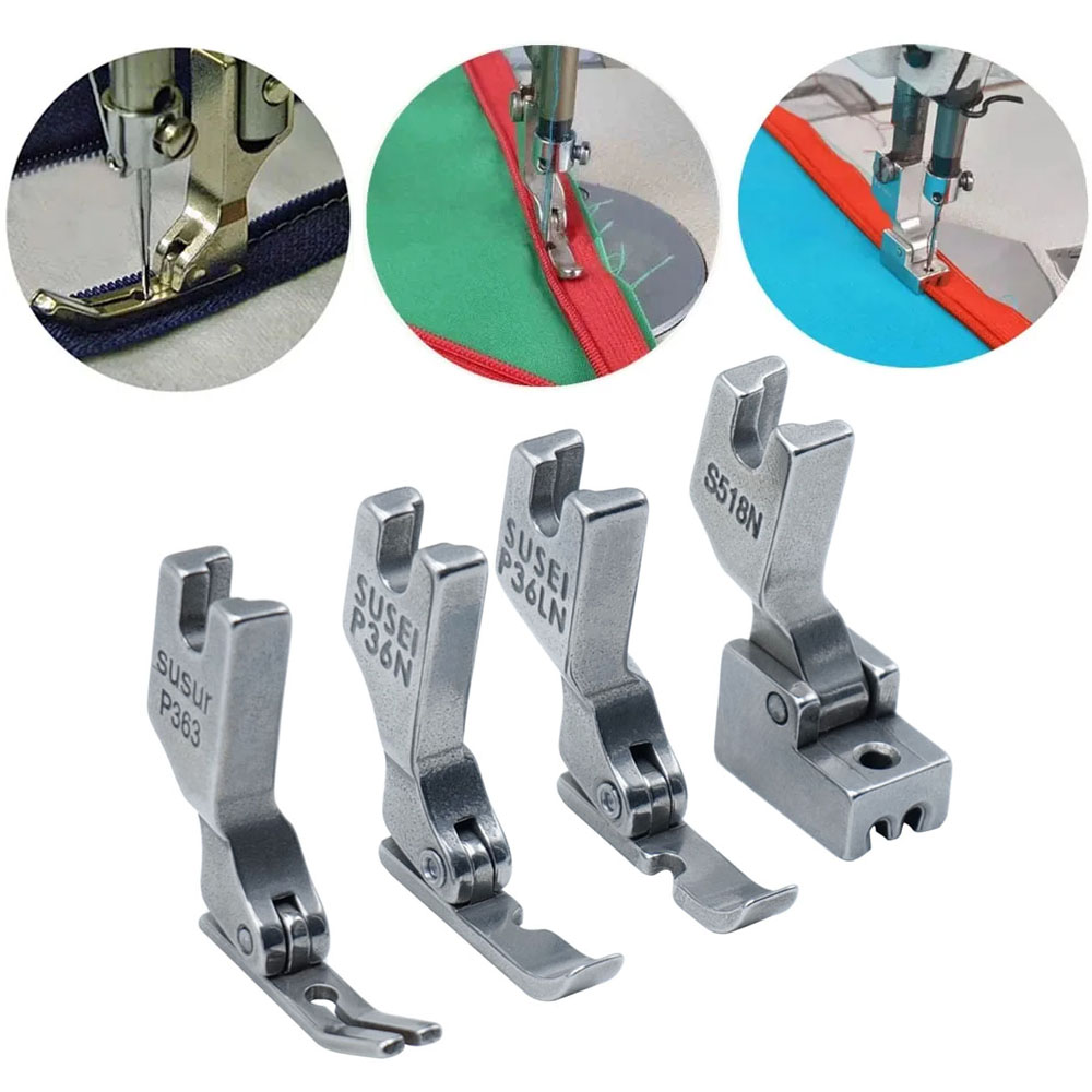 4 PCS/Set Zipper Presser Foot  - Commercial Embroidery Machine reseña y precio