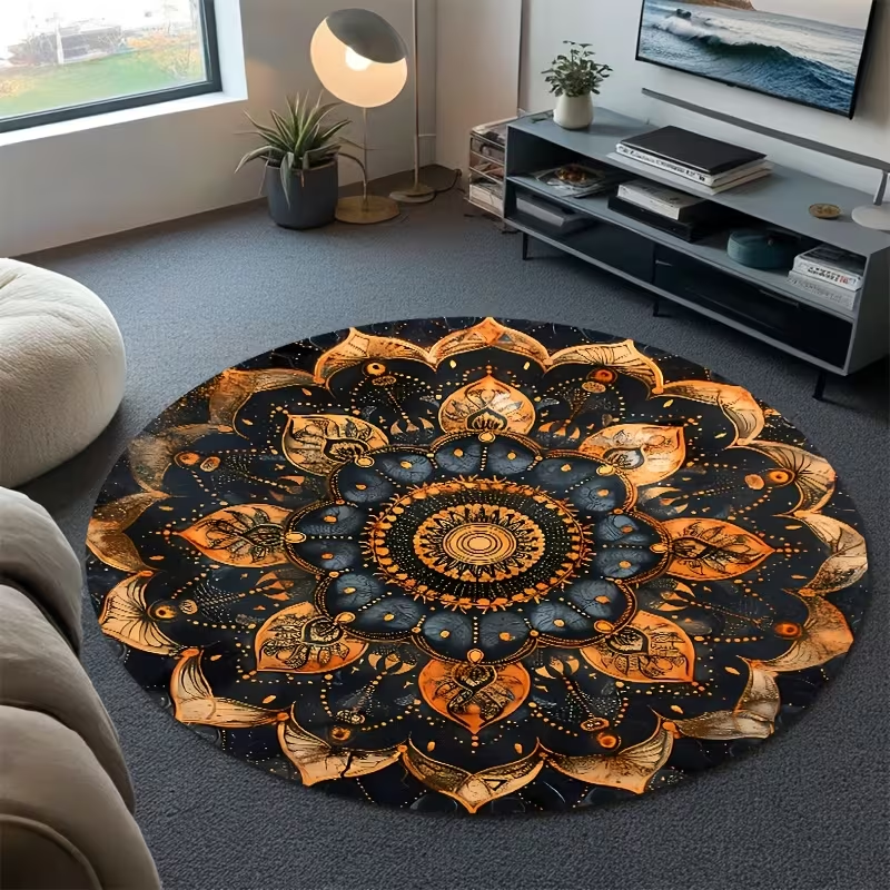 Luxury Boho Mandala Round Rug  - Wholesale Commercial Printing reseña y precio