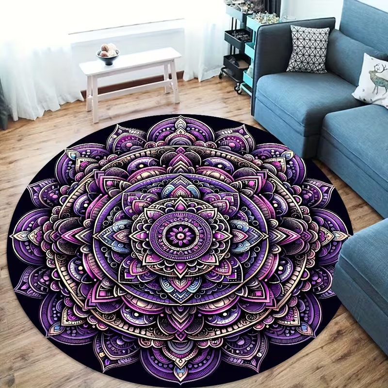 Luxury Boho Mandala Round Rug  - Wholesale Commercial Printing reseña y precio