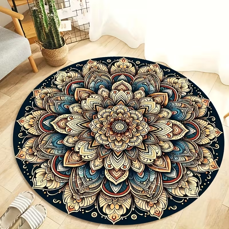 Luxury Boho Mandala Round Rug  - Wholesale Commercial Printing reseña y precio