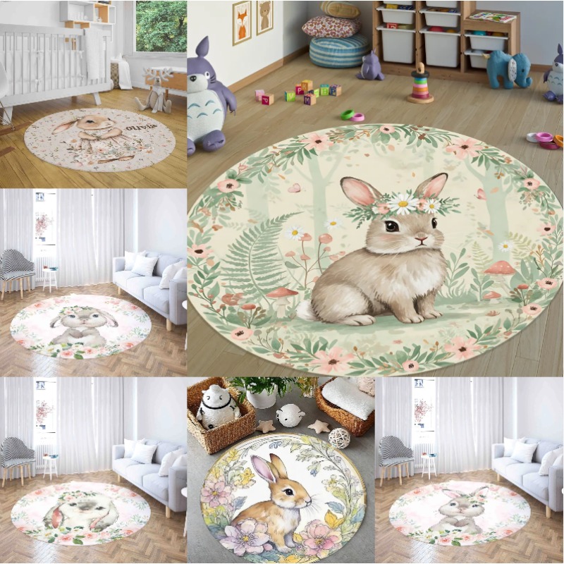 Rabbit Round Carpet Cartoon Ra - Wholesale Commercial Printing reseña y precio