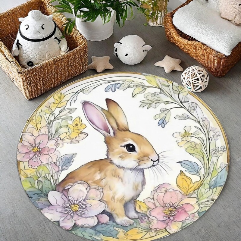 Rabbit Round Carpet Cartoon Ra - Wholesale Commercial Printing reseña y precio