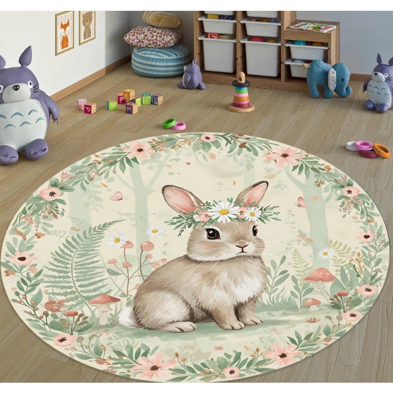 Rabbit Round Carpet Cartoon Ra - Wholesale Commercial Printing reseña y precio