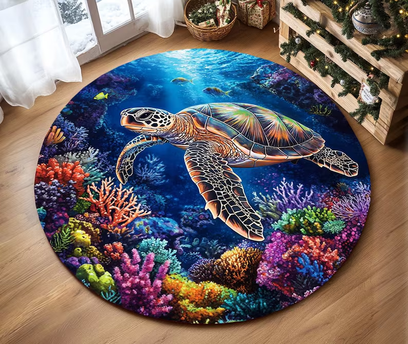 Ocean Themed Rug Sea Turtle Pr - Wholesale Commercial Printing reseña y precio
