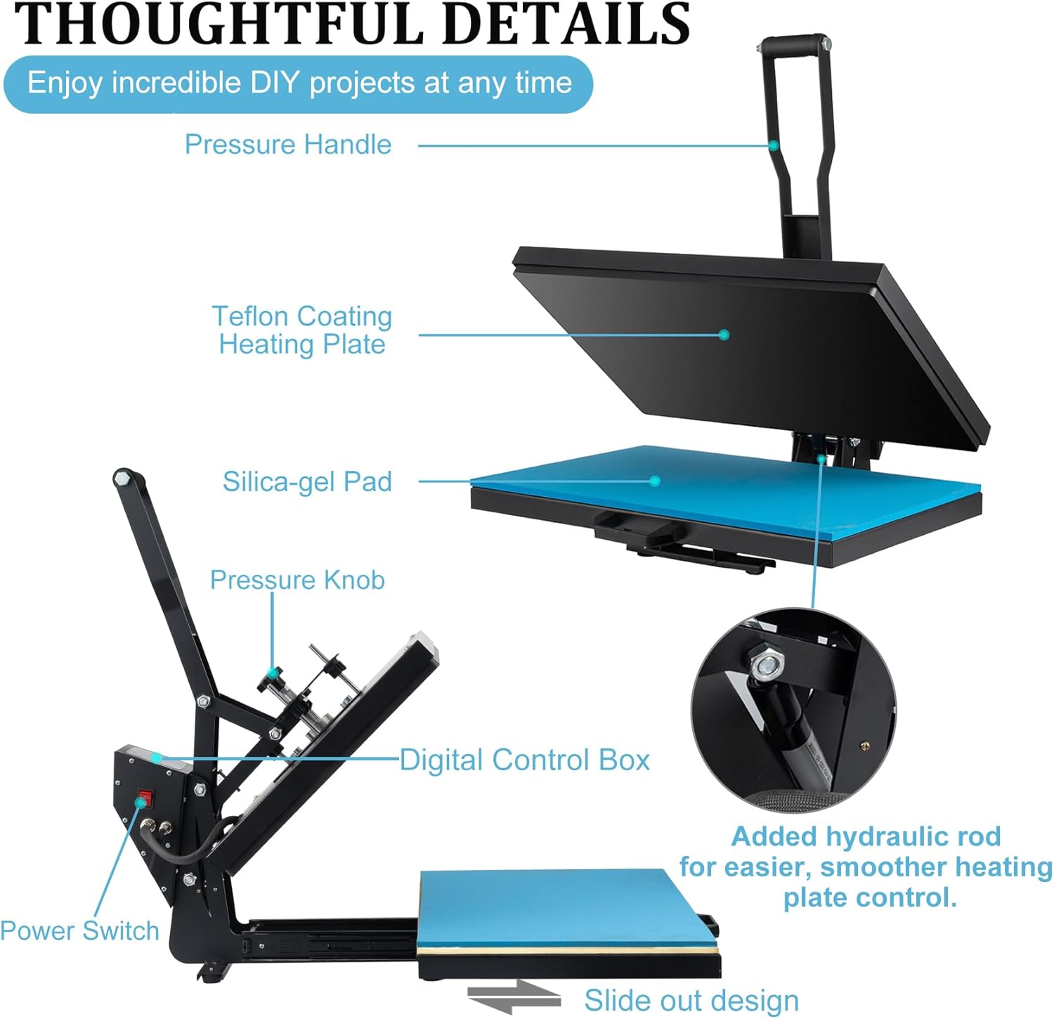 Upgraded Heat Press 16x24 Inch - Commercial Printing Press reseña y precio
