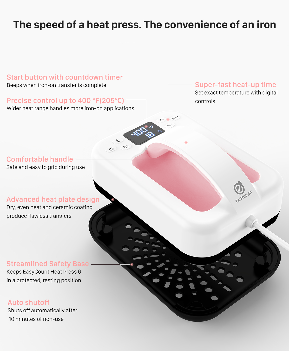 HP6 Heat Press Machine – 7''x5 - Commercial Printing Press reseña y precio