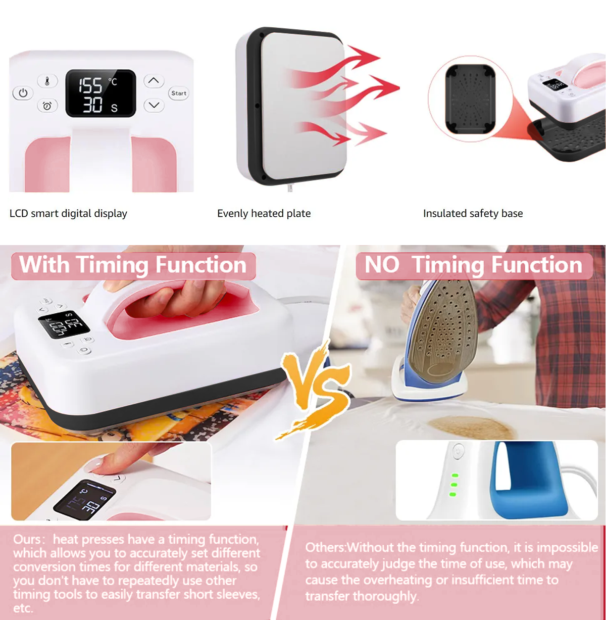 HP6 Heat Press Machine – 7''x5 - Commercial Printing Press reseña y precio