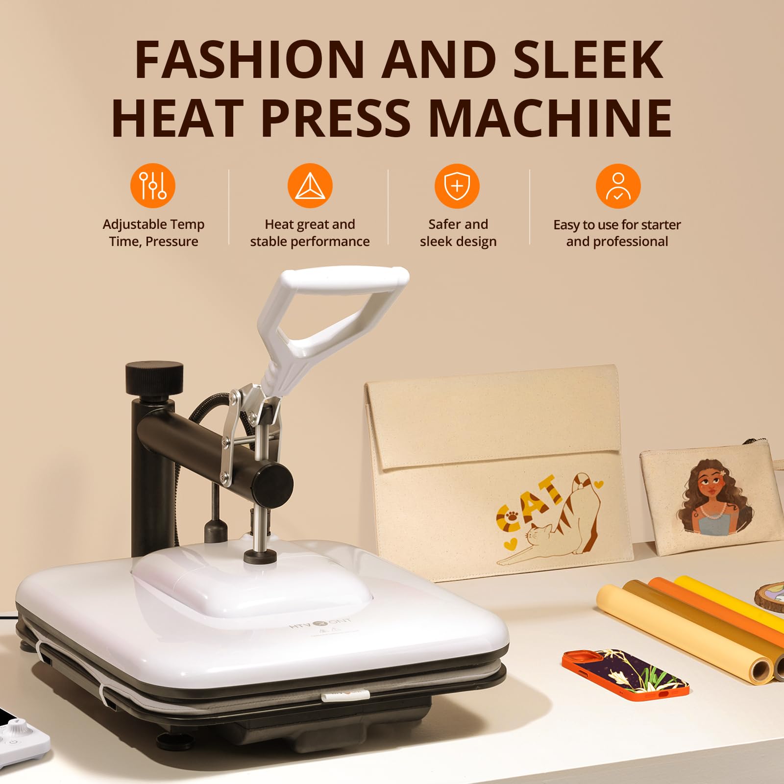 HTVRONT Heat Press Machine for - Commercial Printing Press reseña y precio