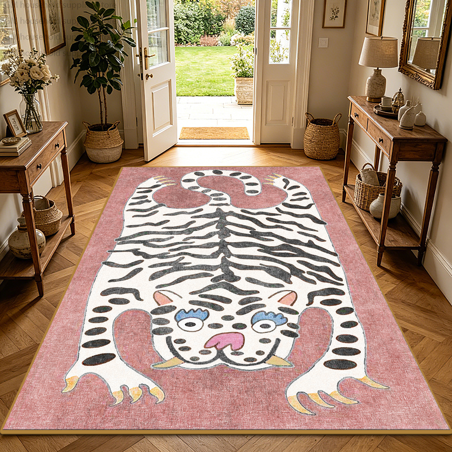 Boho Tiger Print Retro Carpet  - Wholesale Commercial Printing reseña y precio