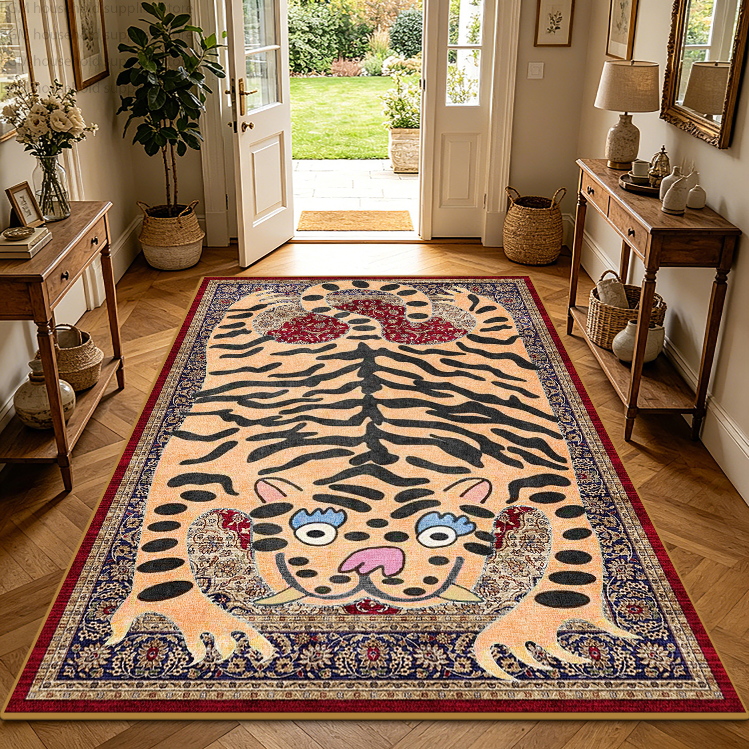 Boho Tiger Print Retro Carpet  - Wholesale Commercial Printing reseña y precio