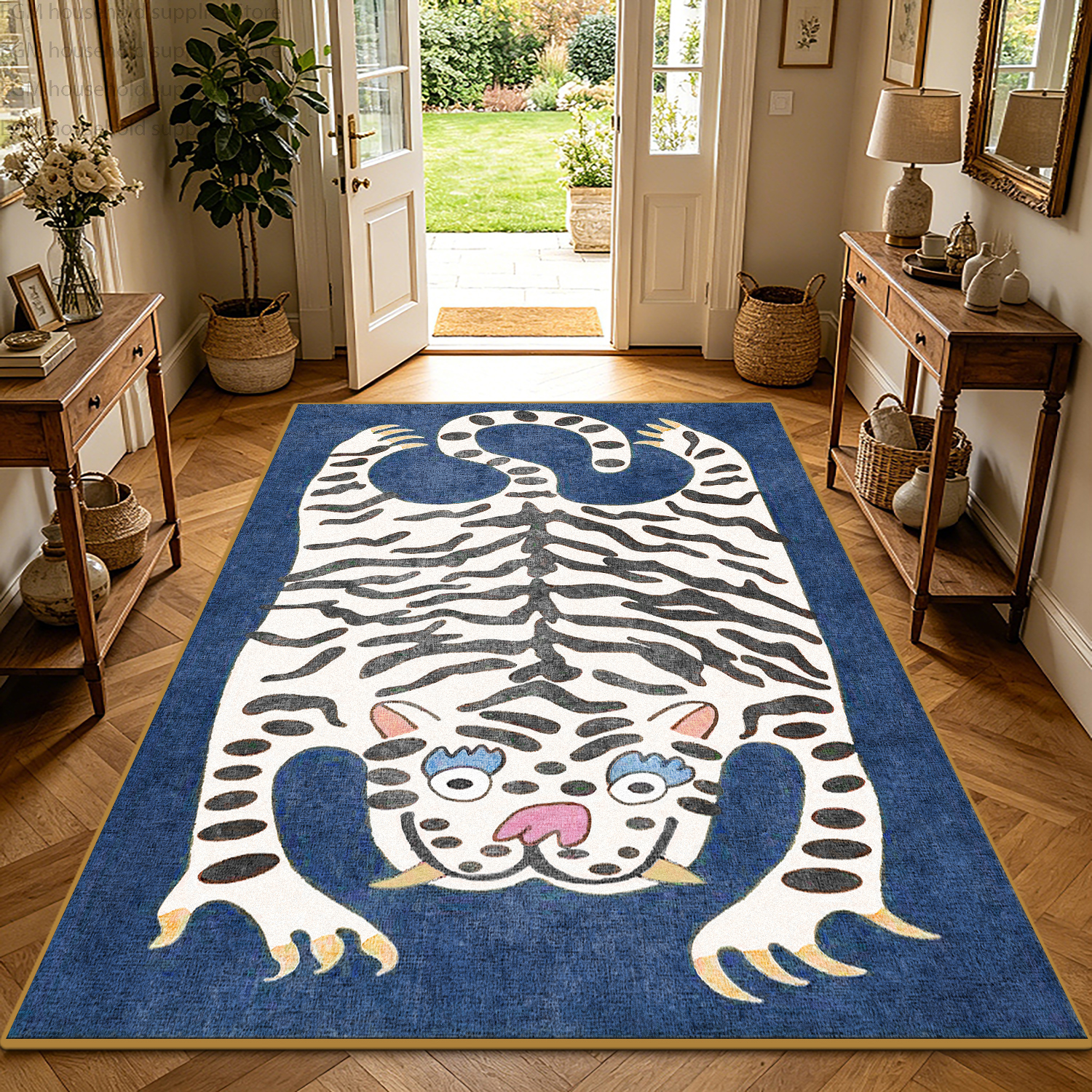 Boho Tiger Print Retro Carpet  - Wholesale Commercial Printing reseña y precio