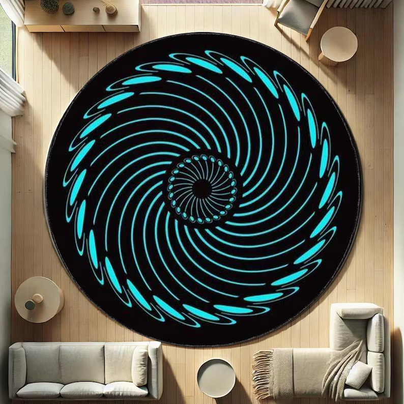 3D Vortex Round Rug Depth Illu - Wholesale Commercial Printing reseña y precio