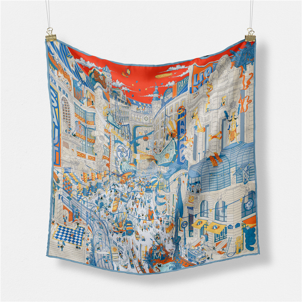 Twill Silk Scarf Woman Commerc - Commercial Wrap Printing reseña y precio