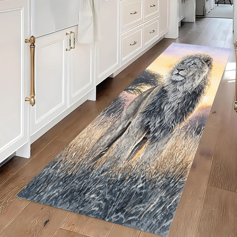 Lion Print Runner Rug Realisti - Wholesale Commercial Printing reseña y precio