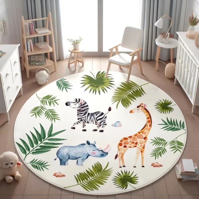 Circular Carpet Zoo Giraffe El - Wholesale Commercial Printing reseña y precio
