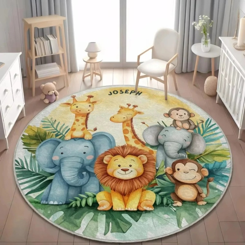 Circular Carpet Zoo Giraffe El - Wholesale Commercial Printing reseña y precio