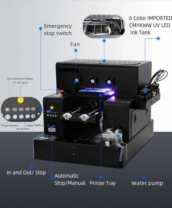 Irtop UV LED Printer A4 UV Fla - Uv Flatbed Printer reseña y precio