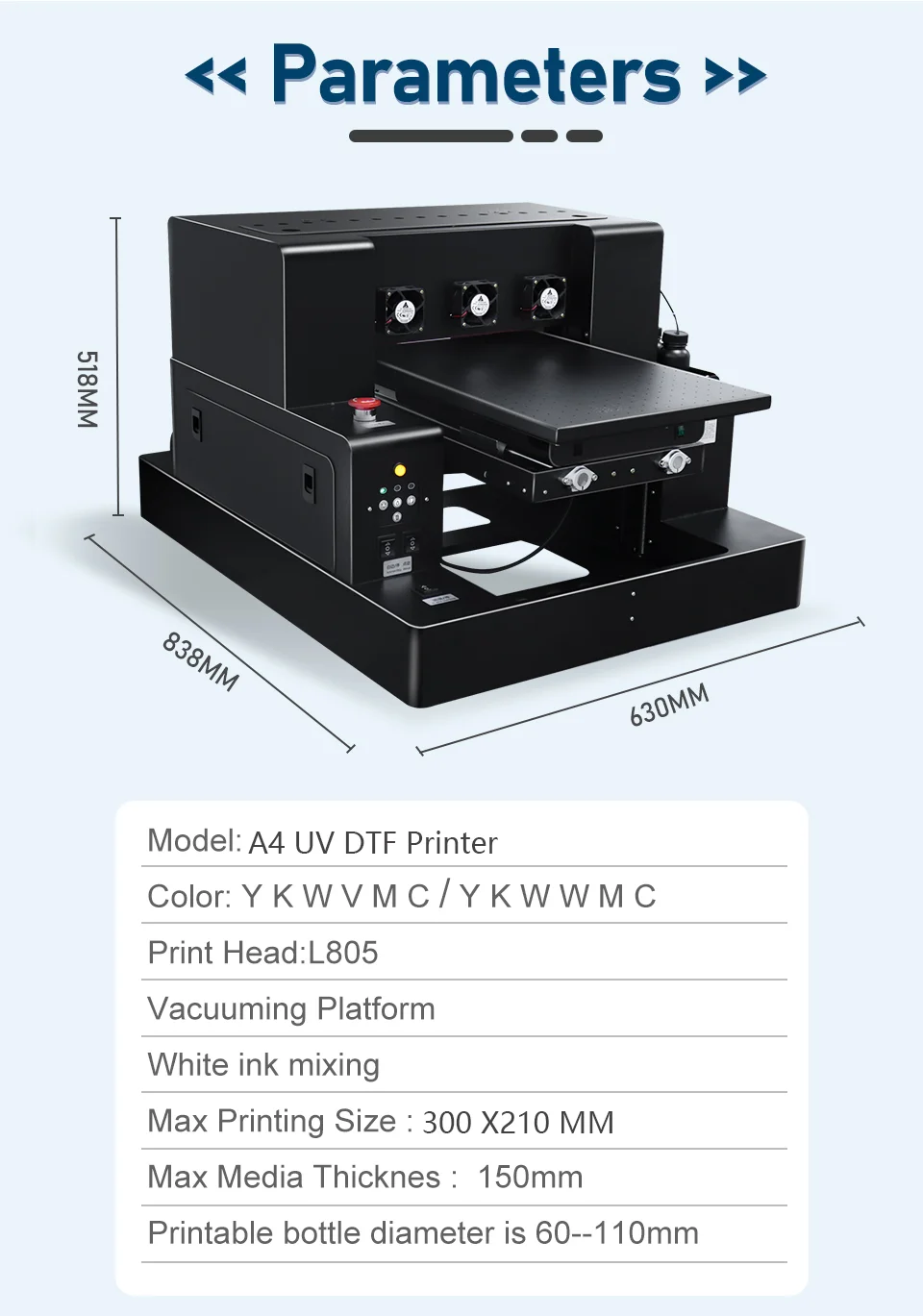 Irtop UV LED Printer A4 UV Fla - Uv Flatbed Printer reseña y precio